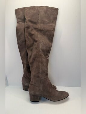 Marc Fisher Women’s Tall Suede over the Knee Boots in Taupe 9.5